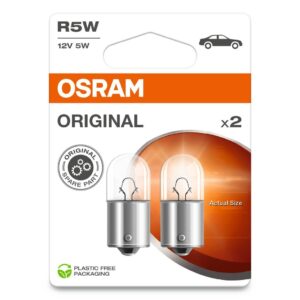 SET 2 Bec R5W 12V BA15S OSRAM 50072BL
